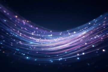 Abstract Fiber Optic Cables  Glowing Data Stream  Network Technology Background