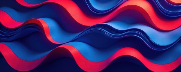 Red blue angular waves, seamless repeat Stylish geometric Seigaiha , angular, minimal