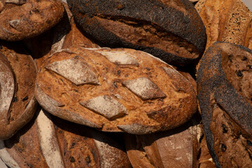 fresh baked bread with sesame seeds