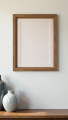 Simple rustic wooden frame, ideal for art display , wall decor, picture frame, brown