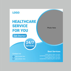 Obraz premium medical and health care social media post design