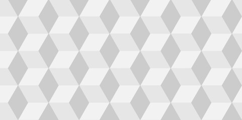 Fototapeta premium Abstract white cube geometric tile and mosaic wall grid hexagon technology wallpaper design. white, gray geometric block cube structure texture background. 