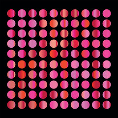 Metalic gradient collection with shiny rainbow hologram. Holographic foil texture, green, blue, yellow, pink gradation. Vector set for frame, ribbon, border, other design.