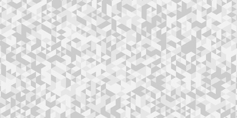 Vector geometric seamless white, gray cube square low polygon texture wallpaper. abstract surface creative diamond pattern corporate. white and gray polygon Mosaic triangle overlap texture background.
