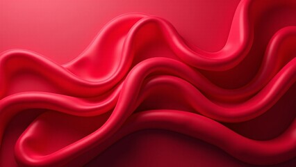 Obraz premium Abstract Red Silk Satin Fabric Waves