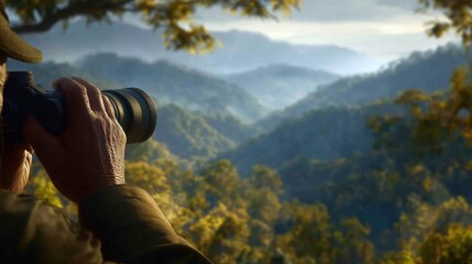 Fototapeta premium Nature-based tourism immerses visitors in wildlife viewing, hiking, and appreciating unspoiled natural attractions.