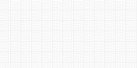 seamless abstract white and gray square stripe line overlap triangle fabric textile lapping design.