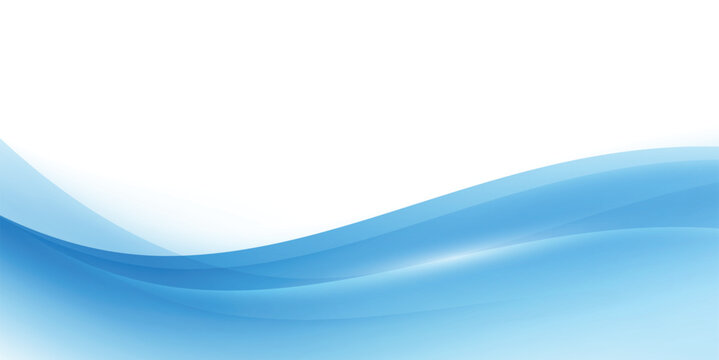 Abstract blue wave background lines, minimal design concept