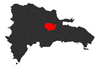S&aacute;nchez Ram&iacute;rez Province Vector Map (Red Highlight)