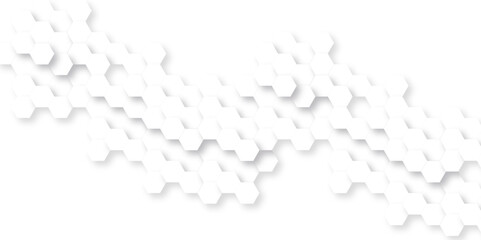 Abstract background with hexagons honeycomb technology texture. Hexagonal shape 3d structure light seamless geometric background. Surface polygon pattern with digital hexagon and futuristic business.	