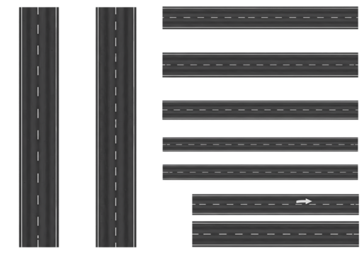 Road Design Elements: Seamless Asphalt Textures for Game & Map Creation
