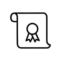 Award or certification paper icon. Icon symbol illustration