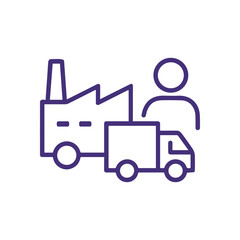 Production delivery and labor illustration. Icon symbol illustration