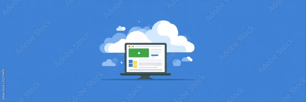 Aufkleber Fake Cloud Backup Interface Concealing Malware Threat in Simplistic Digital Layout