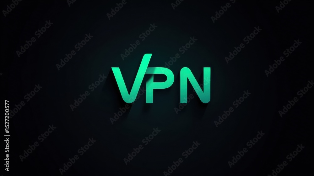 Fototapete Anonymous Web Browsing Icon With VPN Trail on a Dark Background and Blank Right Area for User Customization or Branding