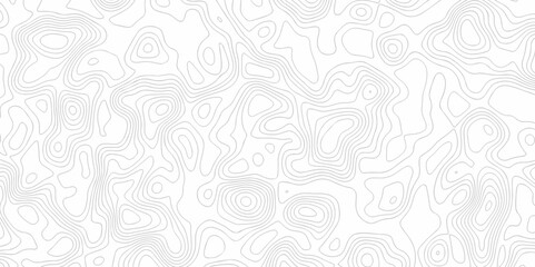 Vector geographic contour map. Topography map background. Black, white wave Seamless line. Topography relief. White wave paper curved reliefs abstract. Topographic map patterns, topography line map.	
