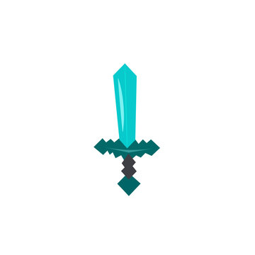 simple design of a small green sword
