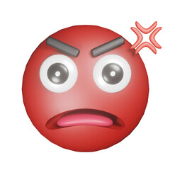 3D Angry Emoji Icon