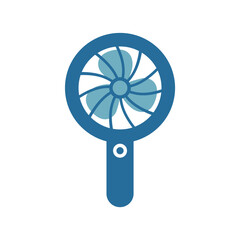 ハンディファン　携帯小型扇風機　イラスト素材