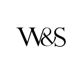 Initial Letter Logo. Ampersand Symbol. Logotype design. Simple Luxury Black Flat Vector WS