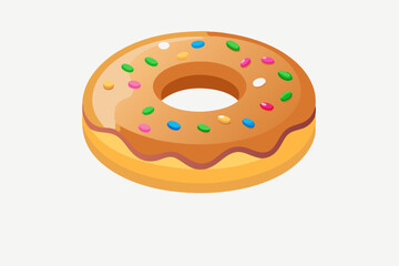 doughnut colorful sprinkles icing topping