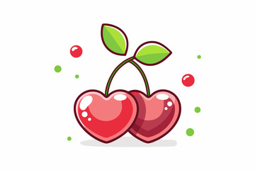 cherries glossy highlights icon