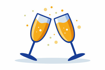 champagne glasses clinking icon