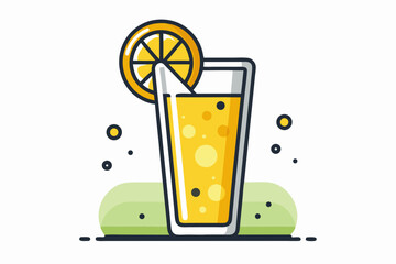 iced lemon soda glass drink