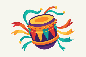 traditional festival drum decorative ribbon