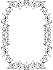 frame with floral ornament