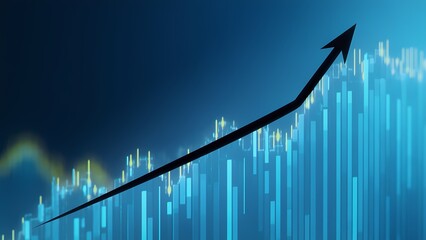 Growth trends in business sector financial analysis graphical data representation digital environment strategic viewpoint