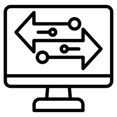 Technology Transfer Icon Element For Design