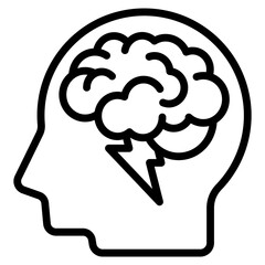 Brainstorming Icon Element For Design