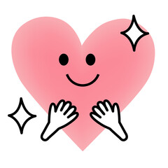 ピカピカの笑顔のハート