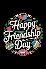 International Friendship Day Vector EPS Illustration with Typography Design