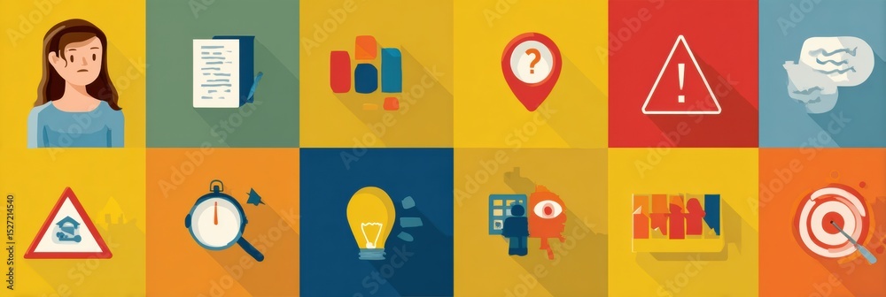 Aufkleber Effective Tips for Preventing Decision Fatigue With Simple Steps and Icons for Easy Understanding