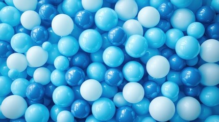 Abstract background of a large collection of light blue, and white spheres.
