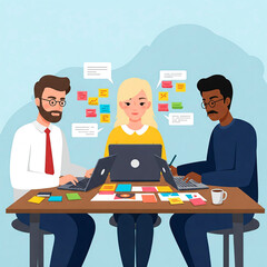 Team Collaboration and Brainstorming Session