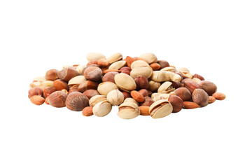 PNG, Assorted nuts, isolated on white background