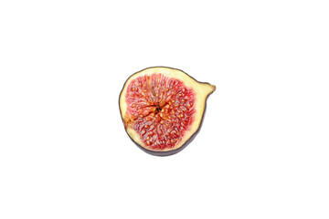 PNG,Fresh cut figs, isolated on white background