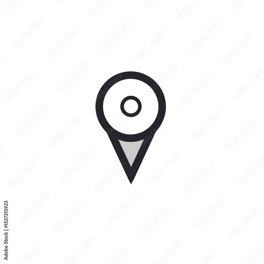 Poster map marker pointer icon location symbol pin vector