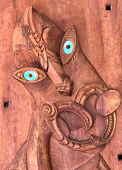 Maori wooden curving sculpture