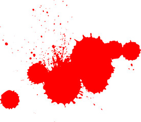 red watercolor brush drop splatter splash artistic grunge style