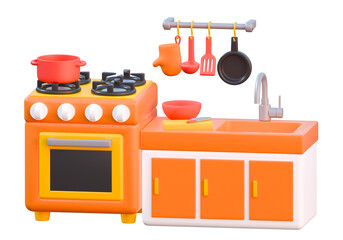 可愛いキッチン