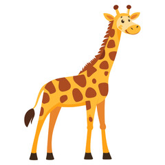 Fototapeta premium Vector illustration of Giraffe giraffe children's wildlife vector