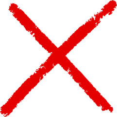 빨강, X, 표시, 심플, 그래픽, 빨간 X 표시, 기호, 연필, 손글씨, 엑스, 틀림, 십자,빨간색,X표시,강렬한,단순한,명확한