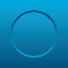 Abstract 3d blue color circle frame design for backdrop product. Geometric background with copy space. Top view scene. Abstract blue background with circle frame. Vector EPS10