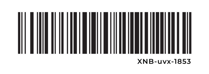 Bar code tag on white background. Identification bar code, Game ticket, Bar code for store and location. Vector