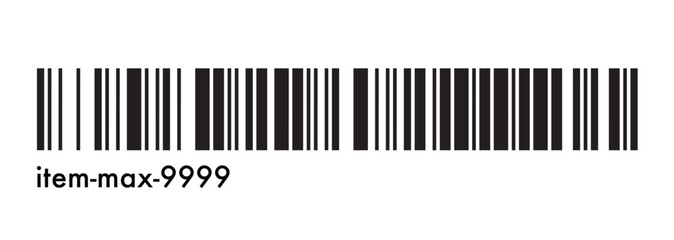 Fototapeta premium Bar code tag on white background. Identification bar code, Game ticket, Bar code for store and location. Vector
