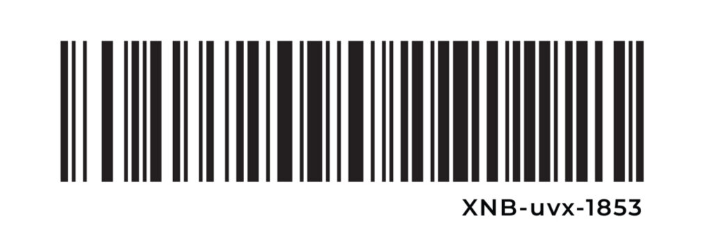 Bar code tag on white background. Identification bar code, Game ticket, Bar code for store and location. Vector